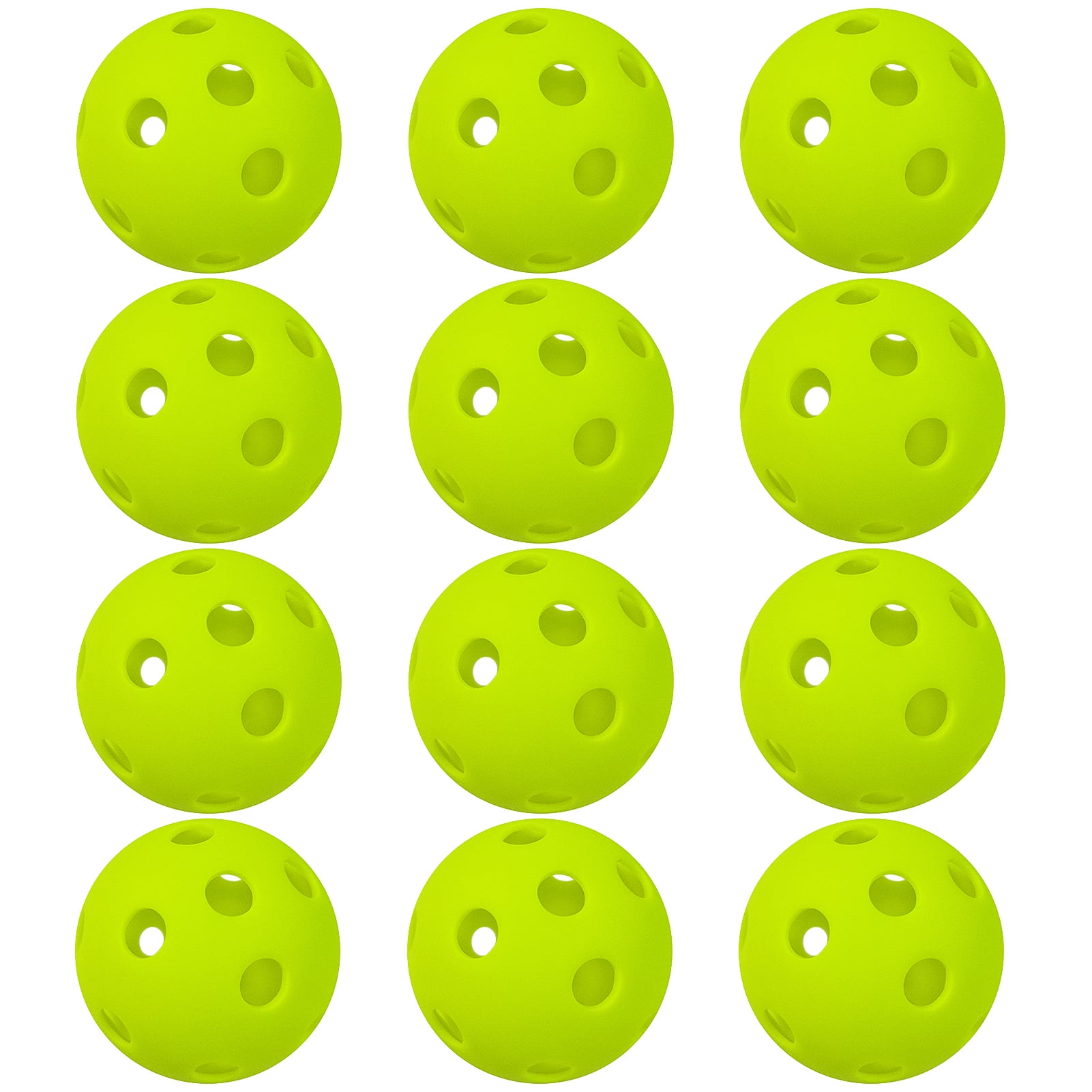 12 Packs 26 Holes Indoor Pickleball Balls for Indoor Courts - Walmart.com