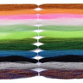 12 Packs 270 Strands per Bag Crystal Flash Line Fly Fishing Tying Material Dry Flies Multiple Colors