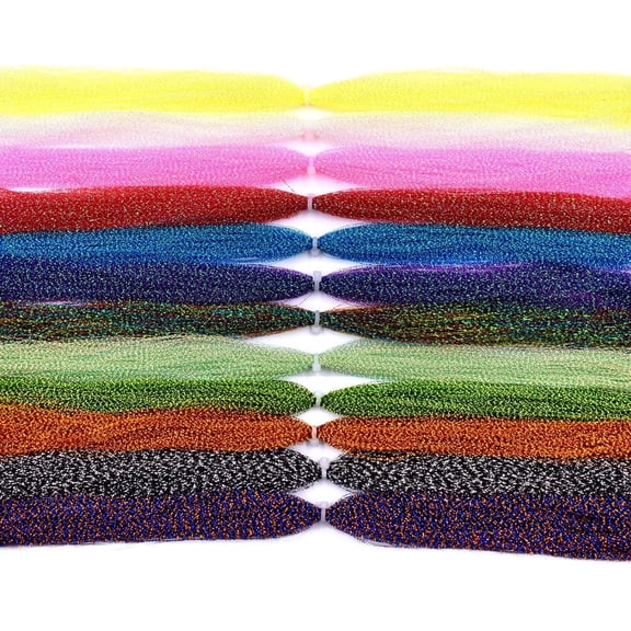12 Packs 270 Strands per Bag Crystal Flash Line Fly Fishing Tying Material Dry Flies Multiple Colors