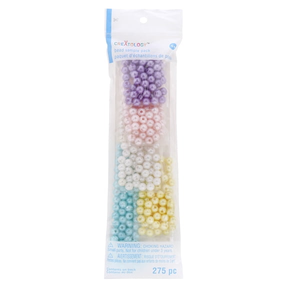 12 Packs: 275 ct. (3,300 total) Pastel Pearl Bead Sample Pack by Creatology