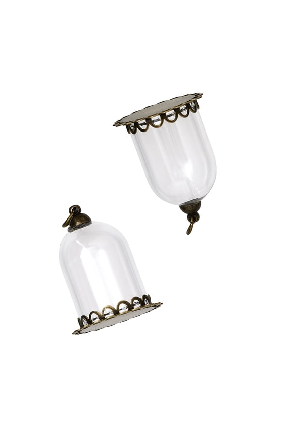 Found Objects Oxidized Brass Small Bottle Charms, 12 Packs: 2ct. (24 total)