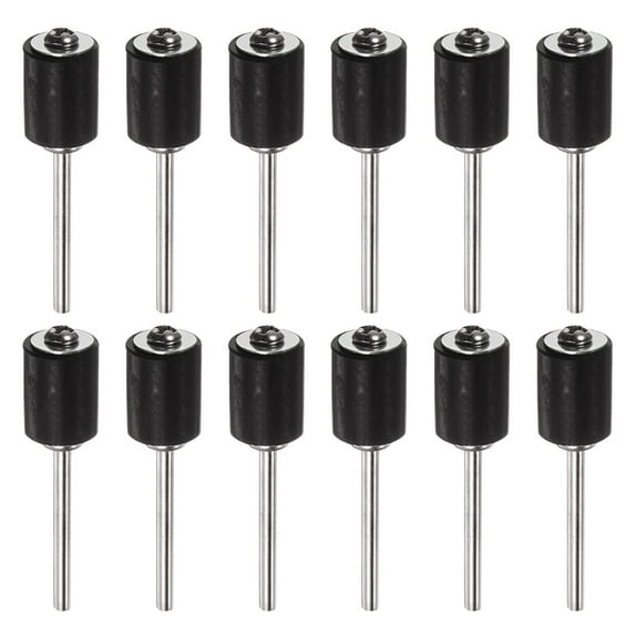 12 Packs 3/8 Inch Sanding Drum Rubber Mandrels 2.35mm Shank Sanding Sleeve Holder for Drum Sander Rotary Grinder