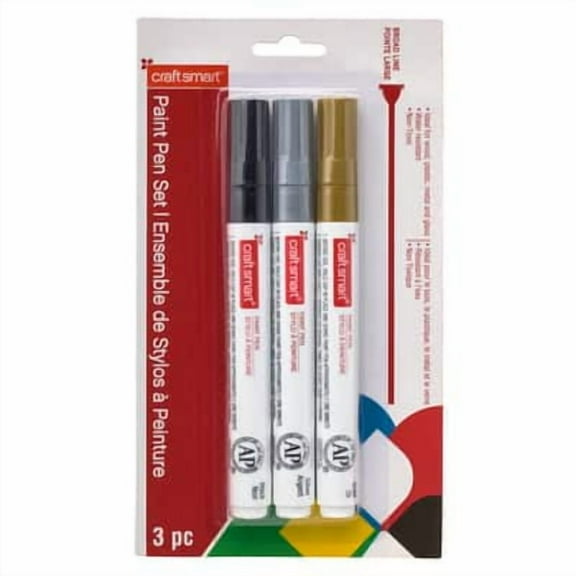12 Packs: 3 ct. (36 total) Broad Line Paint Pen Set by Craft Smart