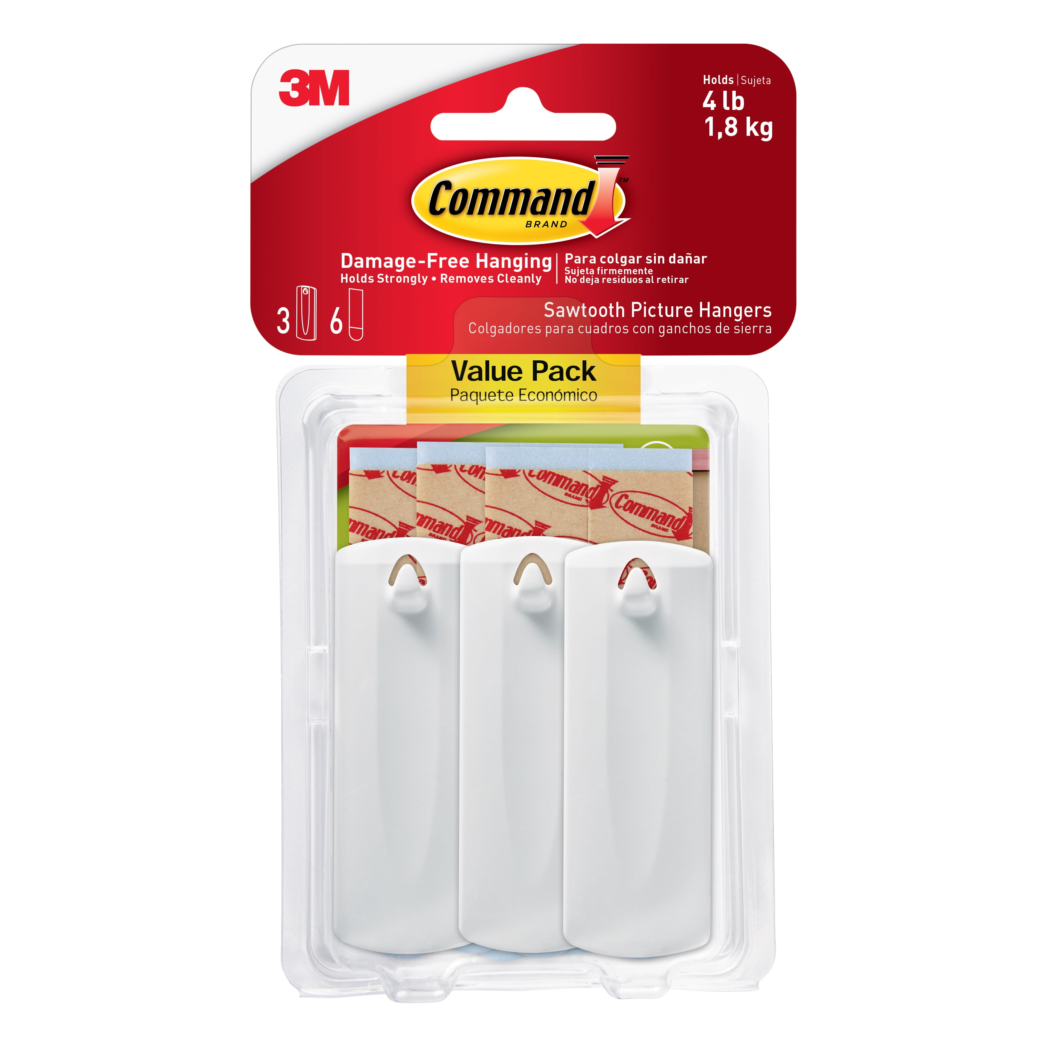 Command White Sawtooth Picture Hangers, 12 Packs: 3 ct. (36 total)