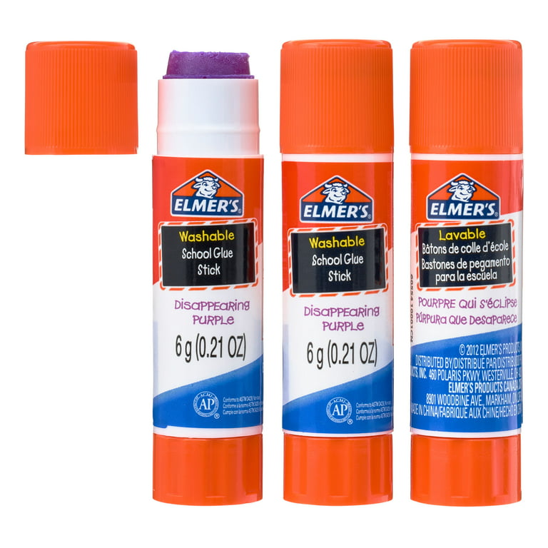 12 Packs: 3 ct. (36 total) Elmer's® Disappearing Purple School Glue Sticks