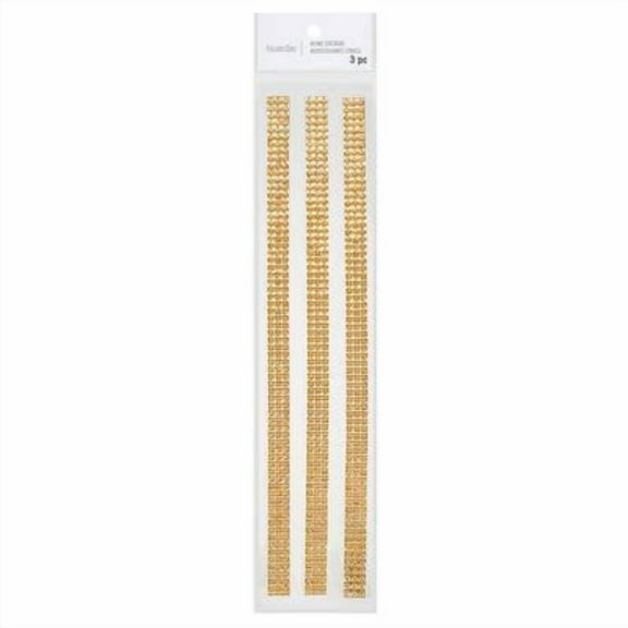12 Packs: 3 ct. (36 total) Gold Rhinestone Borders by Recollections