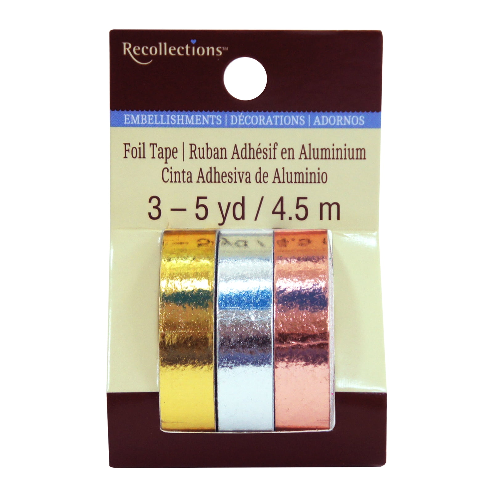 Recollections Metallic Foil Crafting Tape Set, 12 Packs: 3 ct. (36 total)