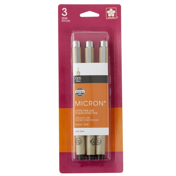 Pigma Micron Black Pens, 12 Packs: 3 ct. (36 total)