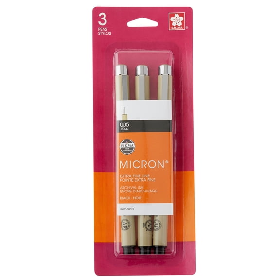 Pigma Micron Black Pens, 12 Packs: 3 ct. (36 total)