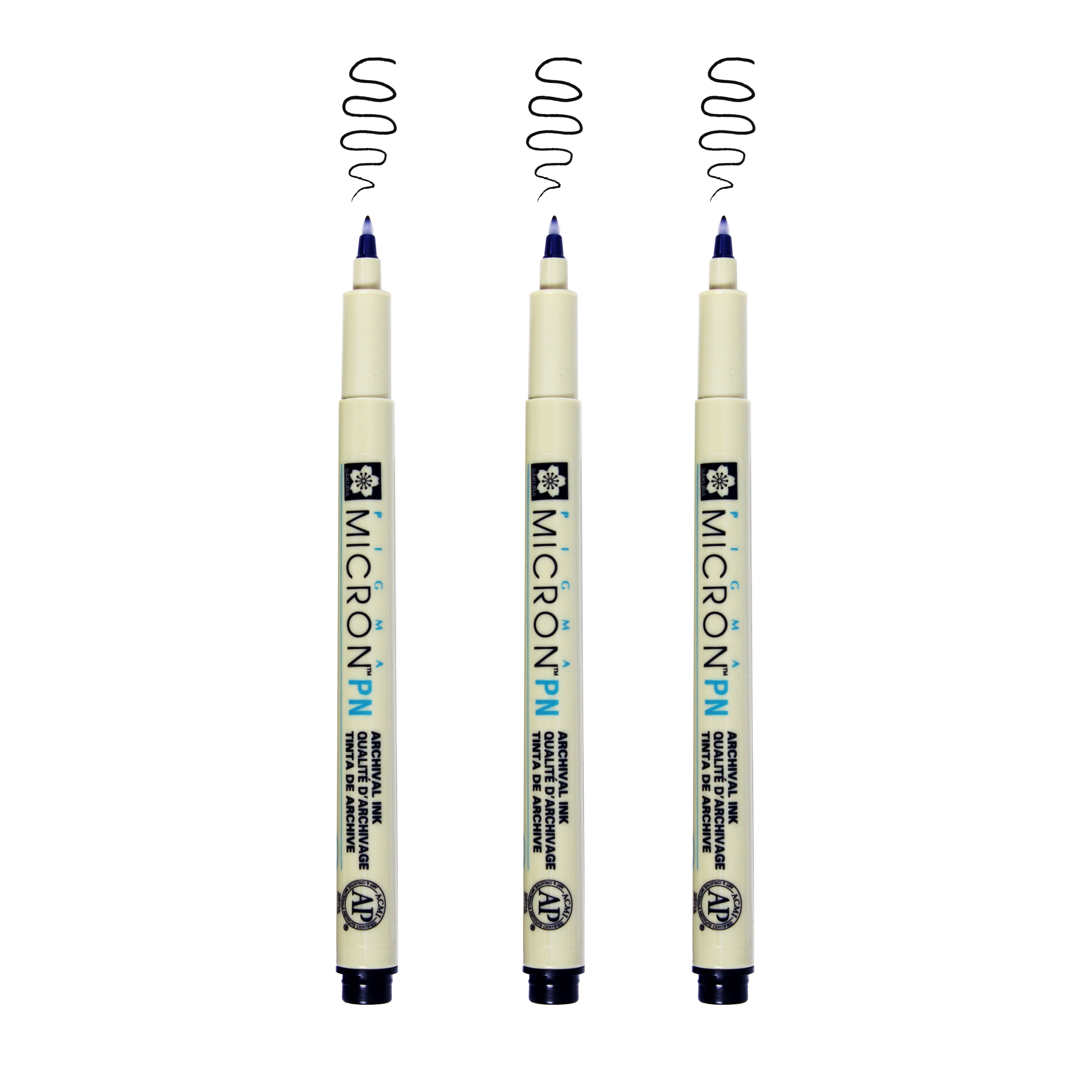 Pigma Micron PN Durable Plastic Nib Black Pens, 12 Packs: 3 ct. (36 total)