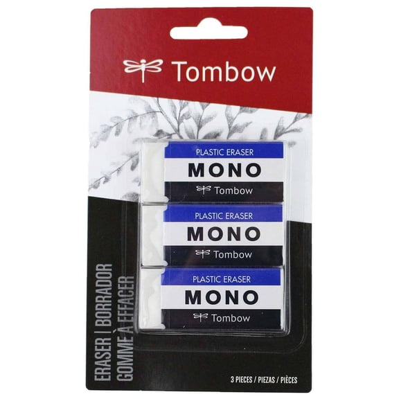 Tombow Mono Medium White Erasers, 12 Packs: 3 ct. (36 total)