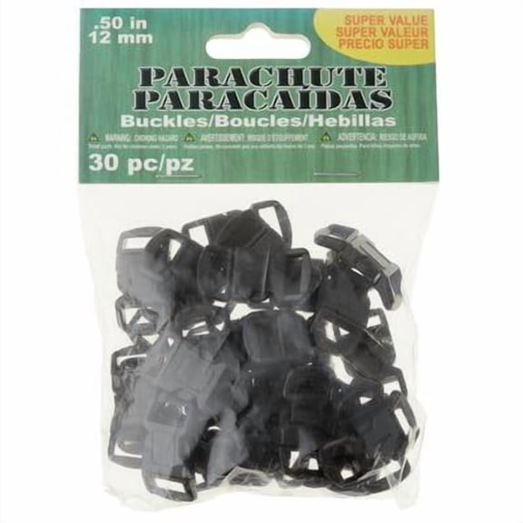 12mm Parachute Cord Buckles, 12 Packs: 30 ct. (360 total)