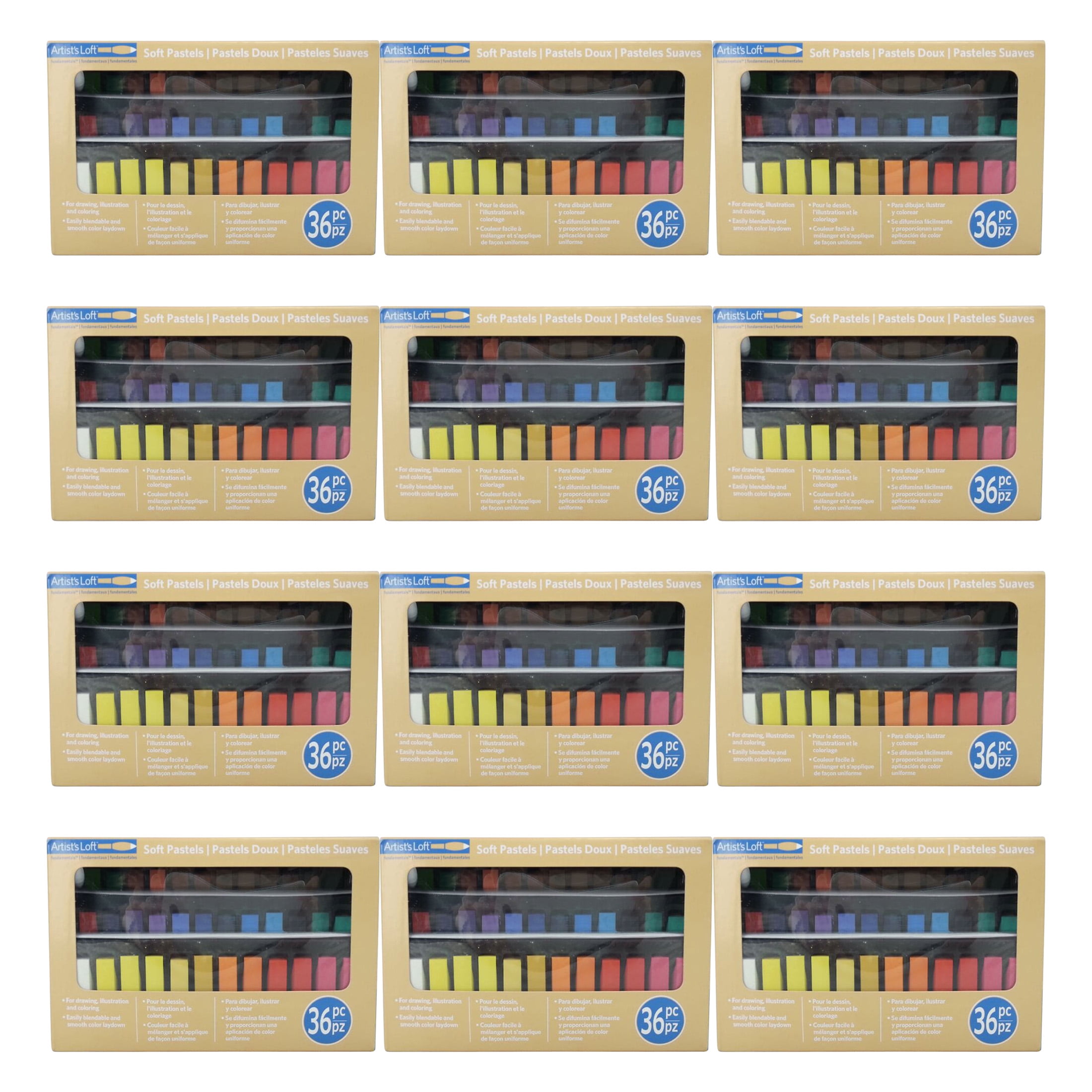 12 Packs: 36 ct. (432 total) Soft Pastels Set by Artist's Loft