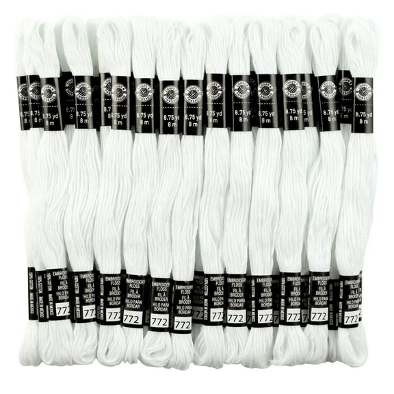 Loops & Threads White Embroidery Floss Pack, 12 Packs: 36 ct. (432 total)