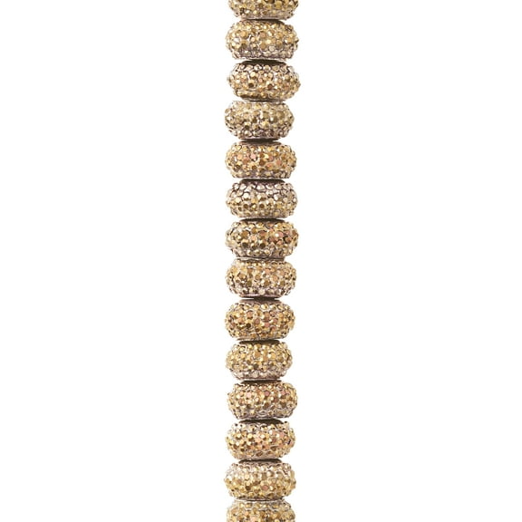 Bead Landing Amber Studded Metal & Resin Rondelle Beads, 8mm, 12 Packs: 38 ct. (456 total)