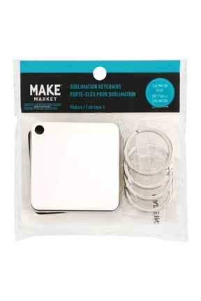 12 Packs: 4 ct. (48 total) 1.9" Sublimation Keychains by Make Market