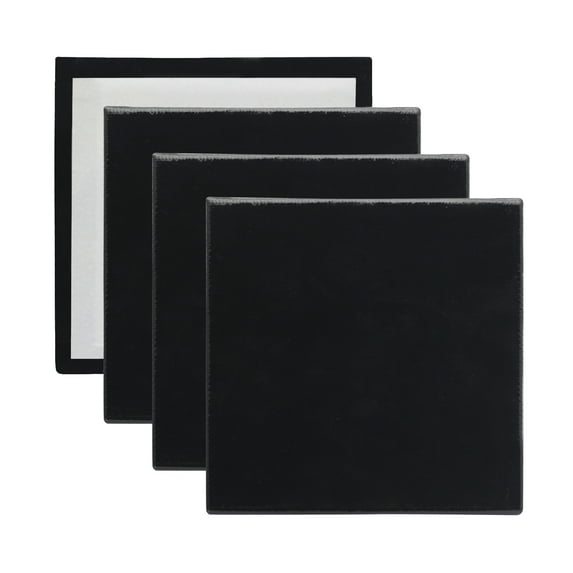 12 Packs: 4 ct. (48 total) 4" x 4" Black Mini Canvas Panels by Artist's Loft Necessities