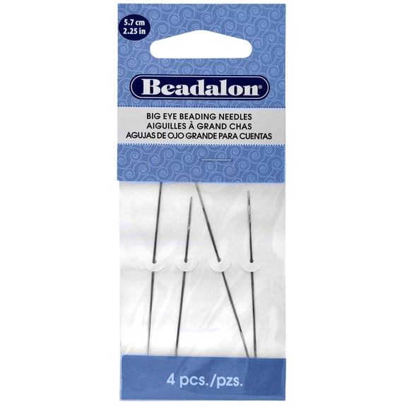 12 Packs: 4 ct. (48 total)Beadalon 2.25" Big Eye Beading Needles, 12 Packs: 4 ct. (48 total)Beadalon 2.25" Big Eye Beading Needlestotal)