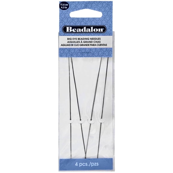 Beadalon 4.5" Big Eye Beading Needles, 12 Packs: 4 ct. (48 total)