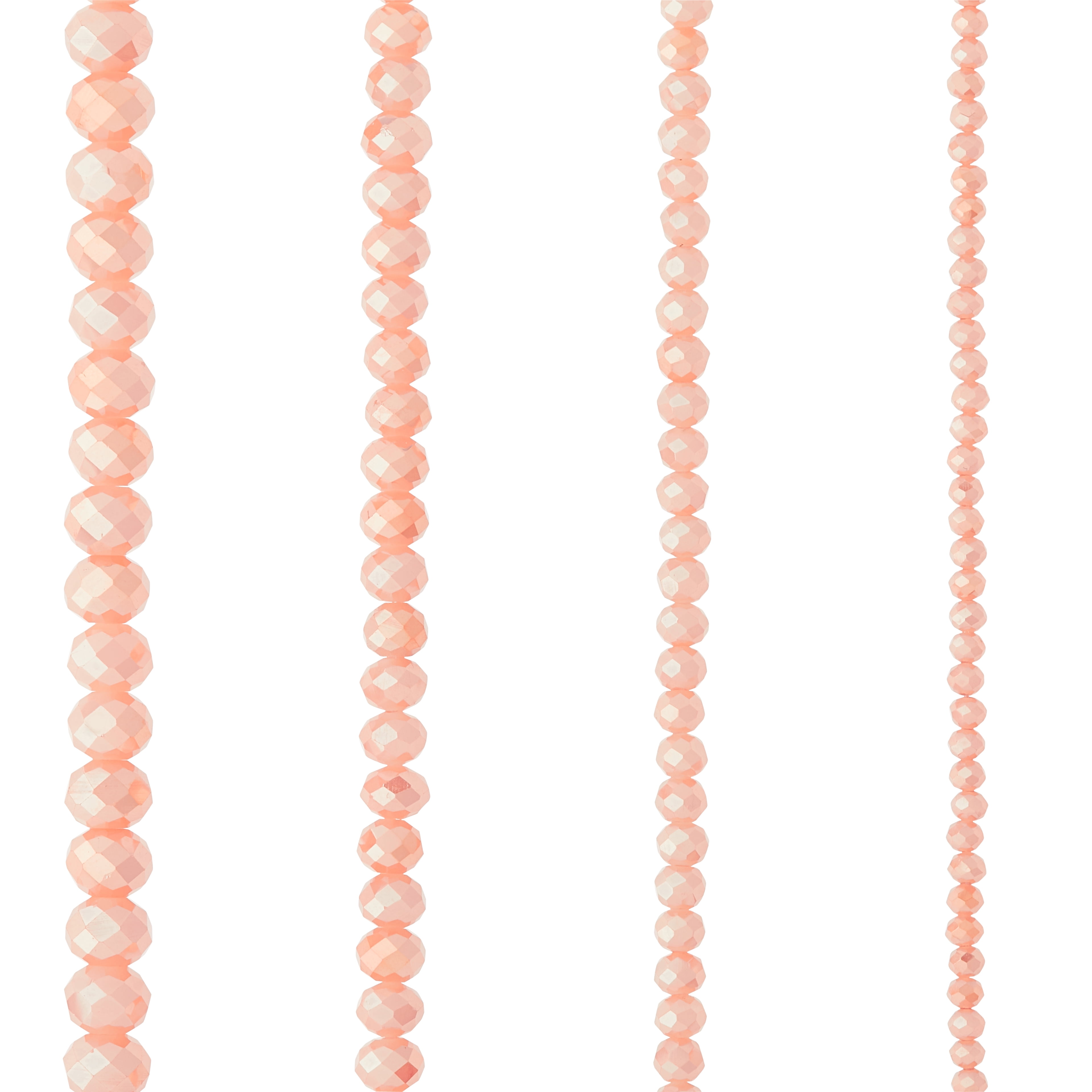 Bead Landing Champagne Faceted Glass Rondelle Beads, 12 Packs: 4 ct. (48 total)
