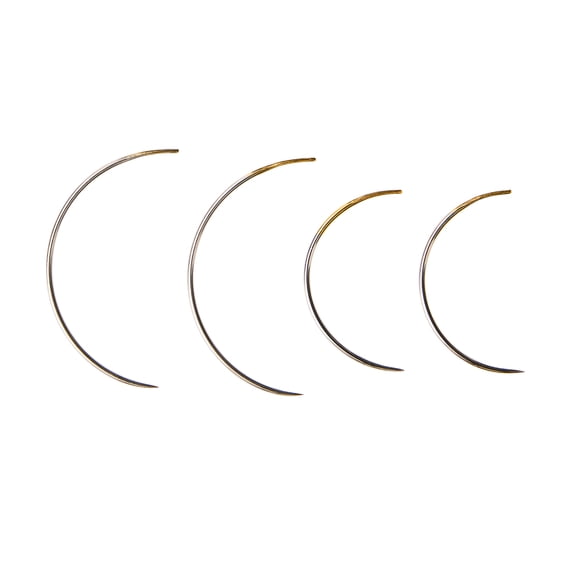 Loops & Threads Curved Gold Eye Needles, 12 Packs: 4 ct. (48 total)