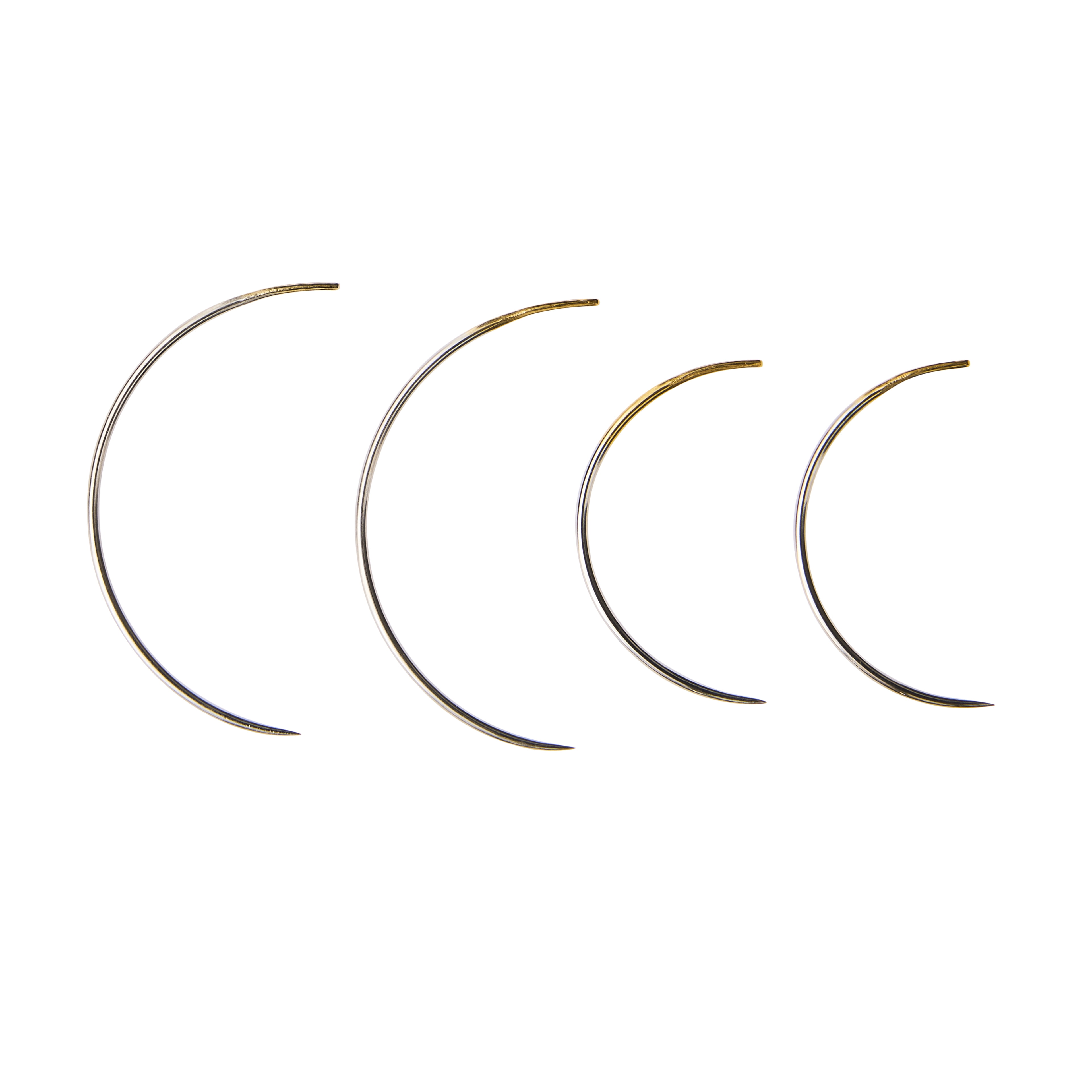 Loops & Threads Curved Gold Eye Needles, 12 Packs: 4 ct. (48 total)
