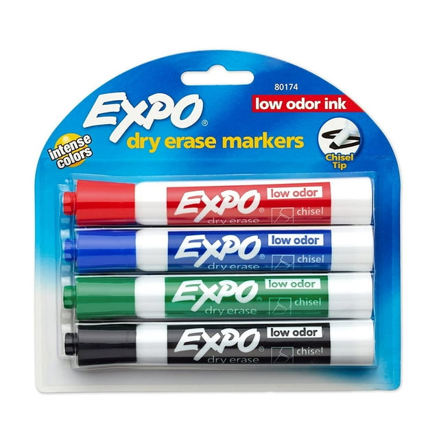 12 Packs: 4 ct. (48 total) Expo® Chisel Tip Dry Erase Marker Set