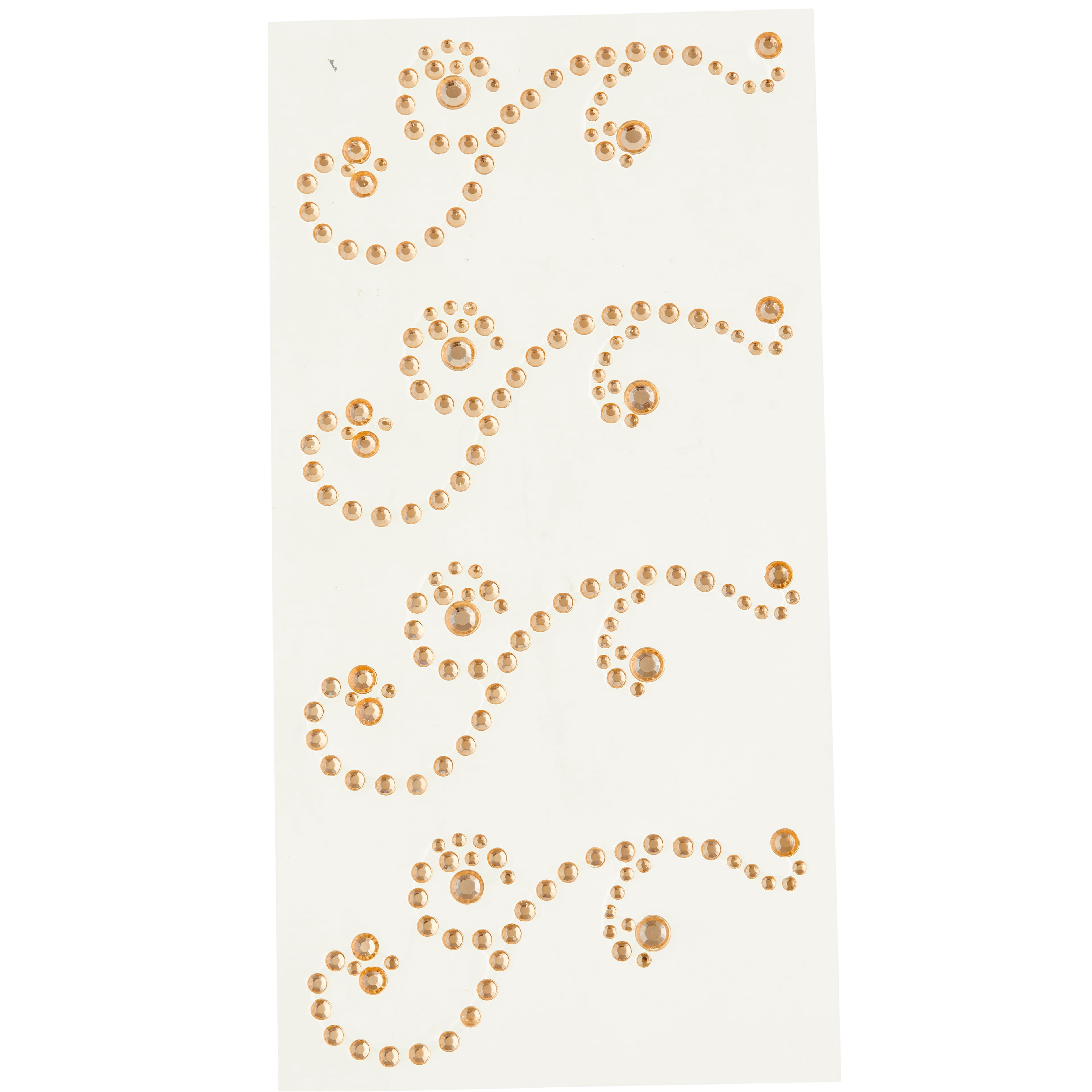 Recollections Gold Rhinestone Flourish Stickers, 12 Packs: 4 ct. (48 total)