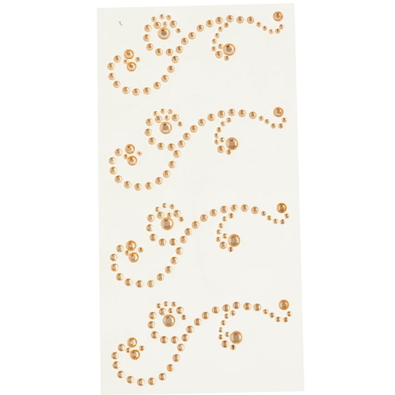 Recollections Gold Rhinestone Flourish Stickers, 12 Packs: 4 ct. (48 total)