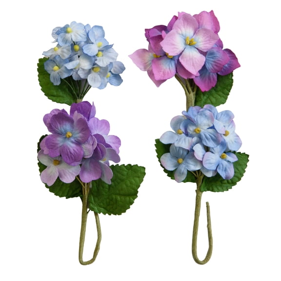 Recollections Purple & Blue Fabric Hydrangea Embellishments, 12 Packs: 4 ct. (48 total)