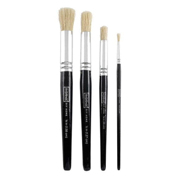 Craft Smart Natural 4 Piece Stencil Brush Set, 12 Pack