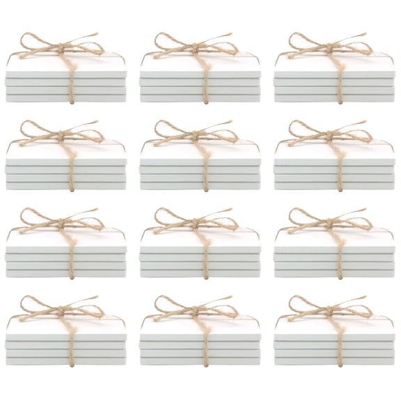 12 Packs: 4 ct. (48 total) White Ceramic Coasters by Make Market