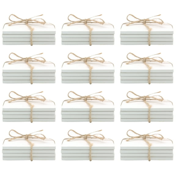 12 Packs: 4 ct. (48 total) White Ceramic Coasters by Make Market