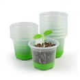 12 Pack 4 inch Clear Nursery Pots with Silicone Base, Reusable Seed ...