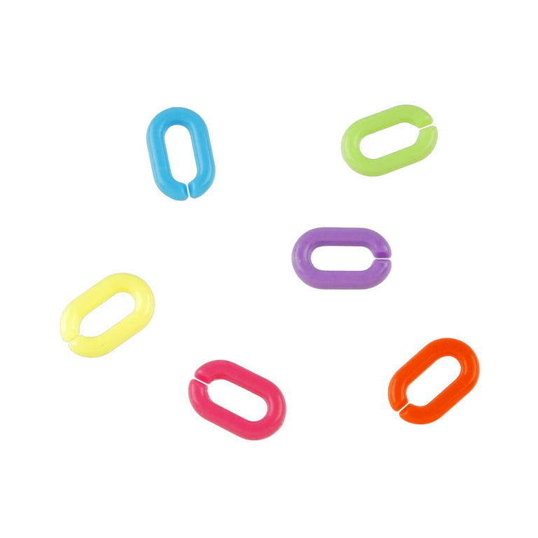 12 Packs: 400 ct. (4,800 total) Rainbow Plastic Chain Links by Creatology™