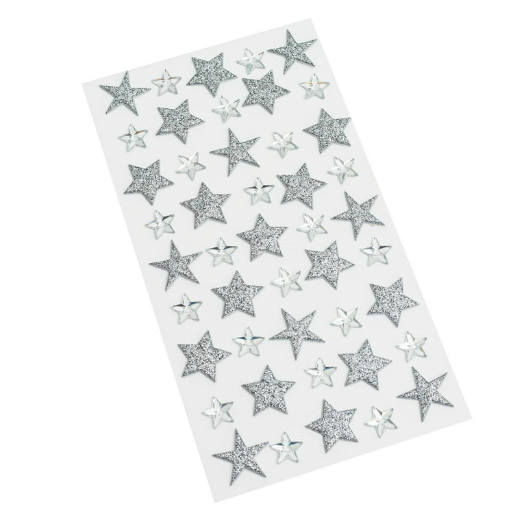 Silver Glitter Star Stickers by Recollections™