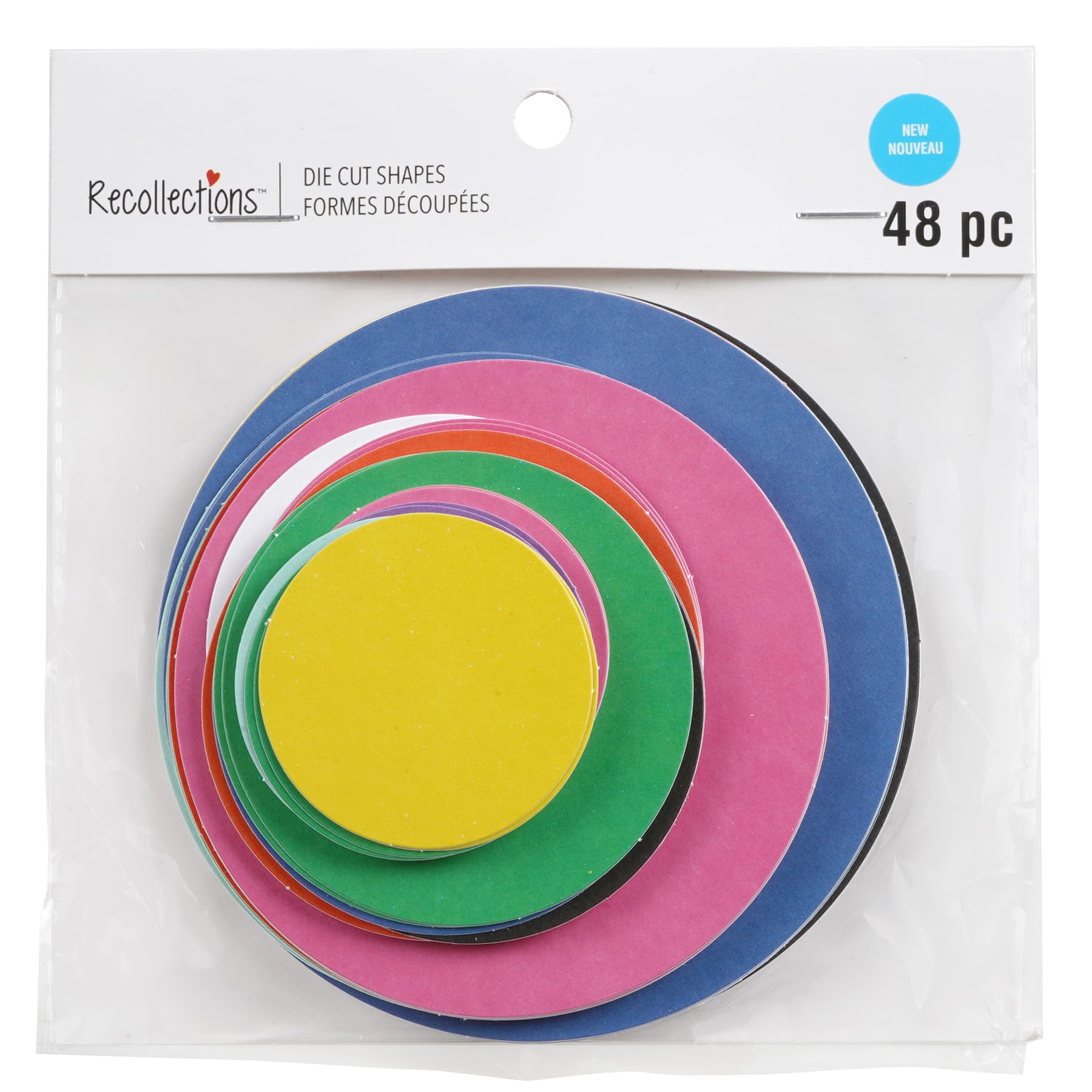12 Packs 48 ct. (576 total) Traditional Circle Die Cut Shapes by