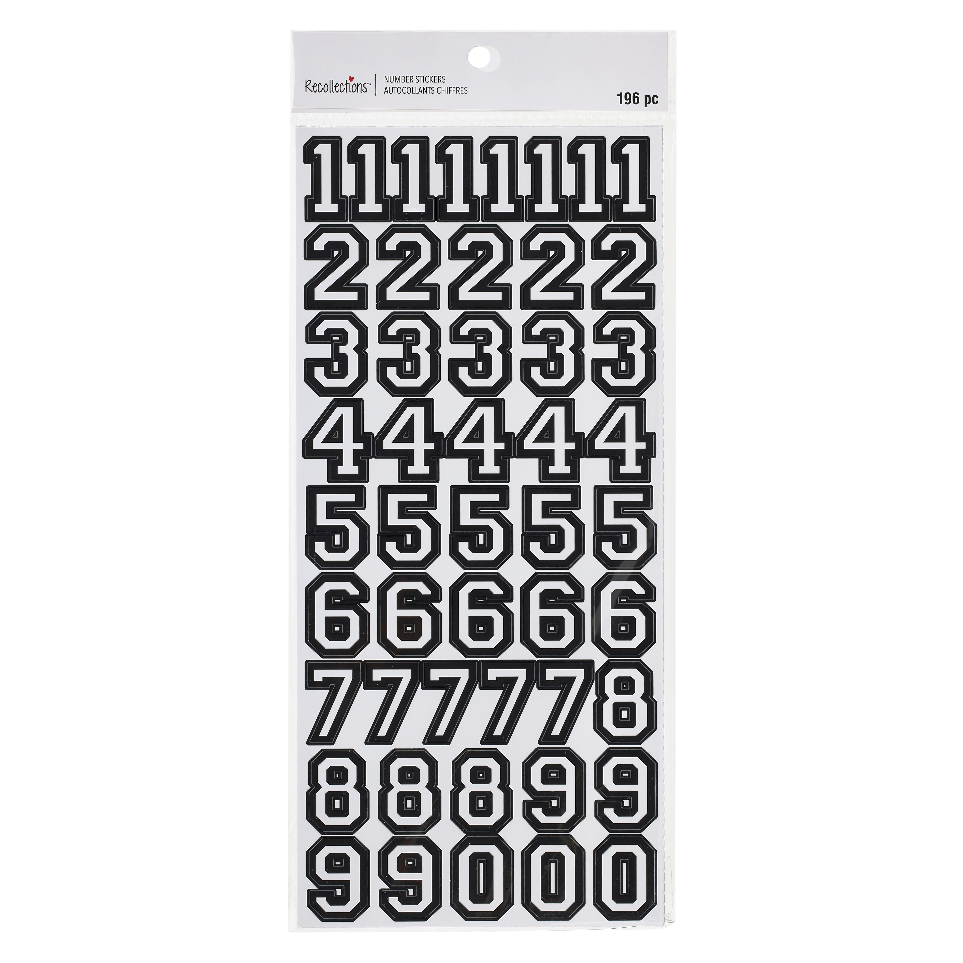 Recollections Letterman Number Stickers, 12 Packs: 49 ct. (588 total)
