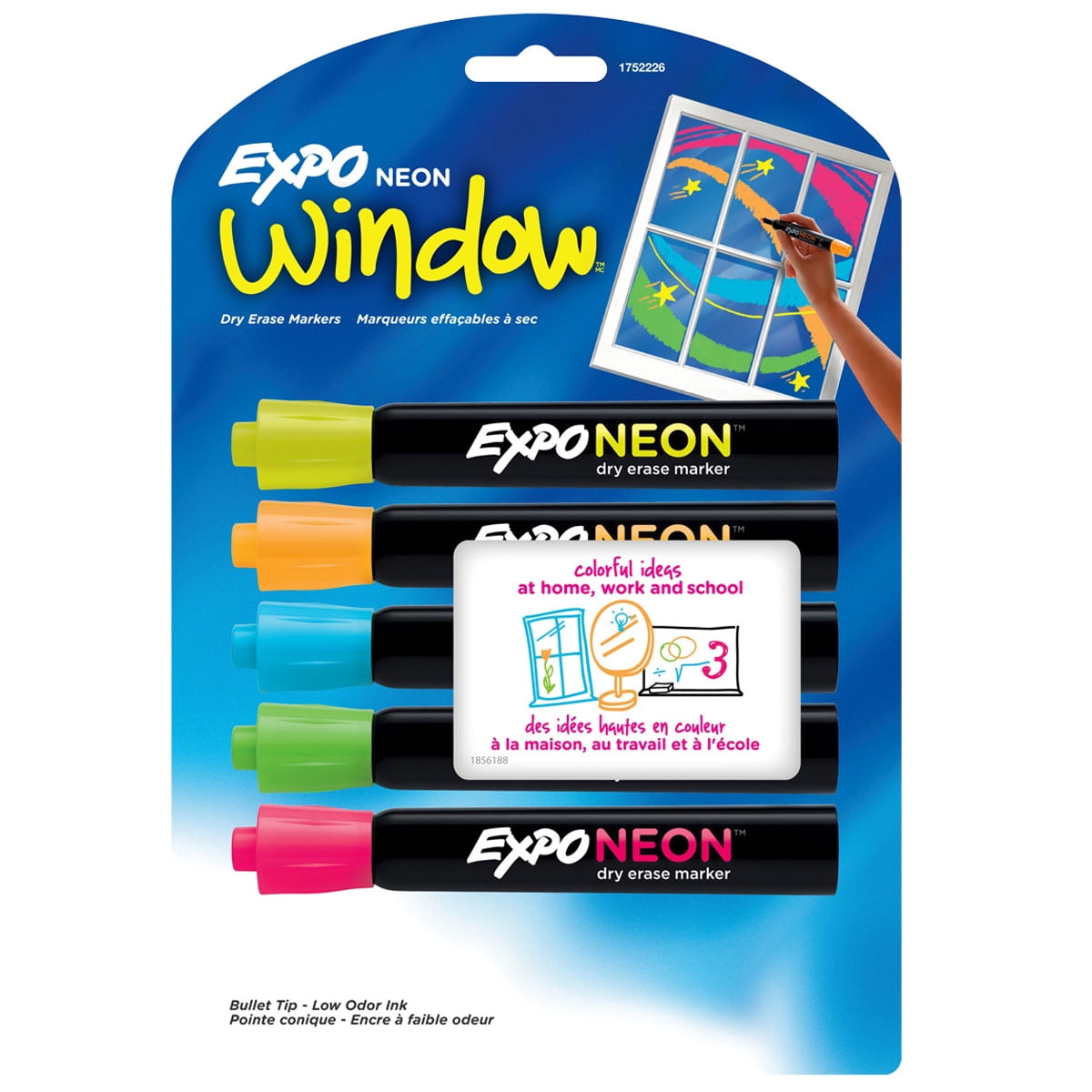 Expo Neon Dry-Erase Bullet Tip Window Markers, 12 Packs: 5 ct. (60 total)