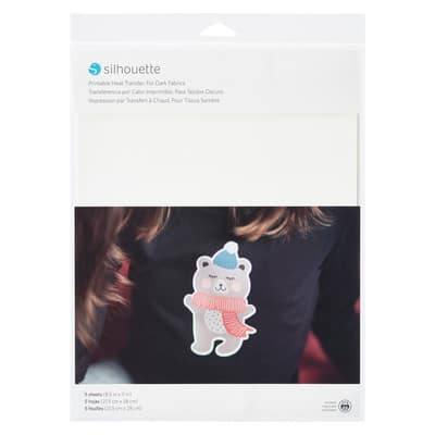12 Packs: 5 ct. (60 total) Silhouette Printable Heat Transfer Sheets