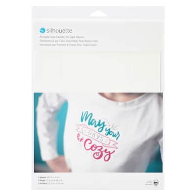 12 Packs: 5 ct. (60 total) Silhouette Printable Heat Transfer Sheets