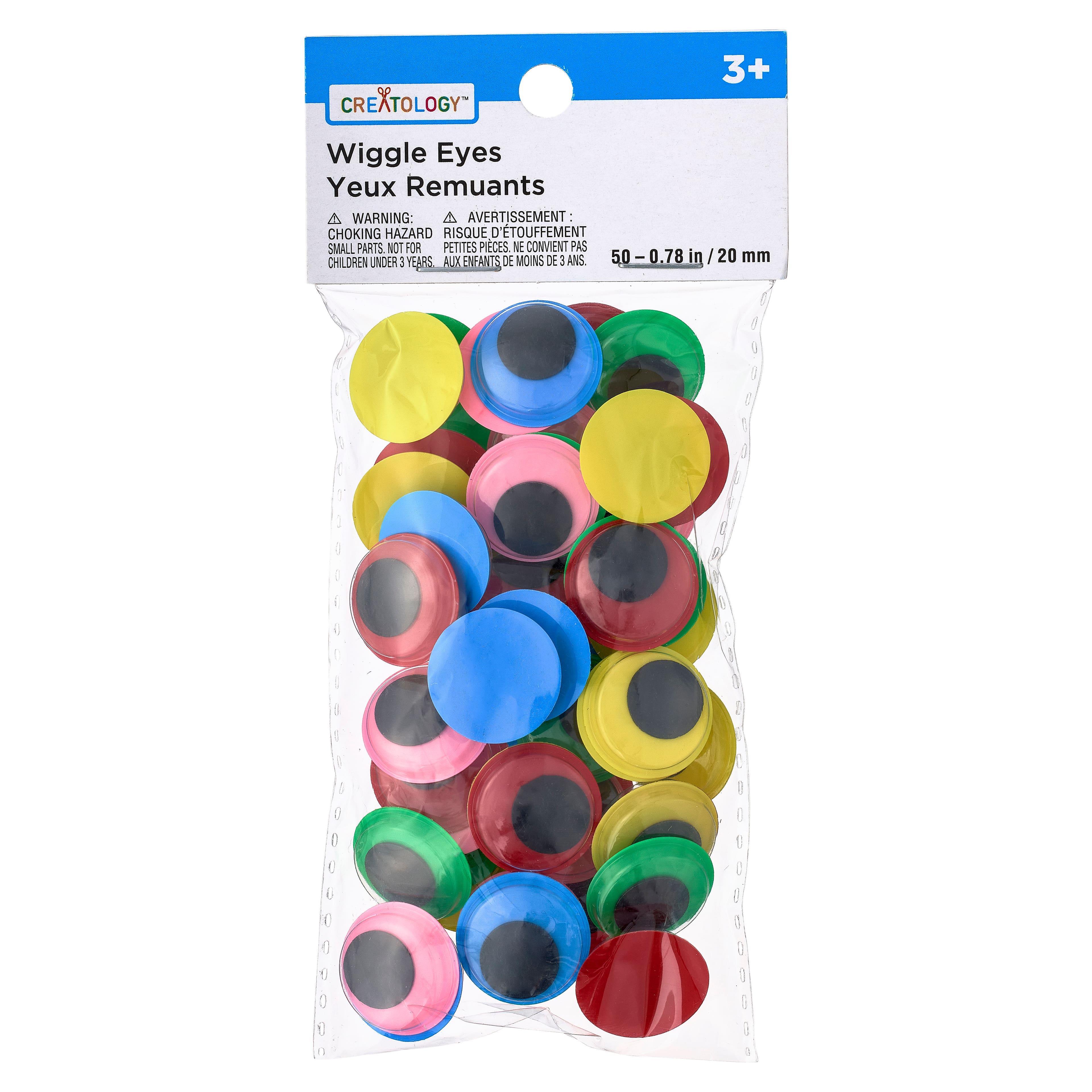 12 Packs 50 ct. (600 total) 20mm Neon Wiggle Eyes by Creatology