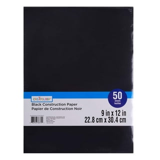12X18 Construction Paper 48 Sheets - Black – Educational Toy Outlet