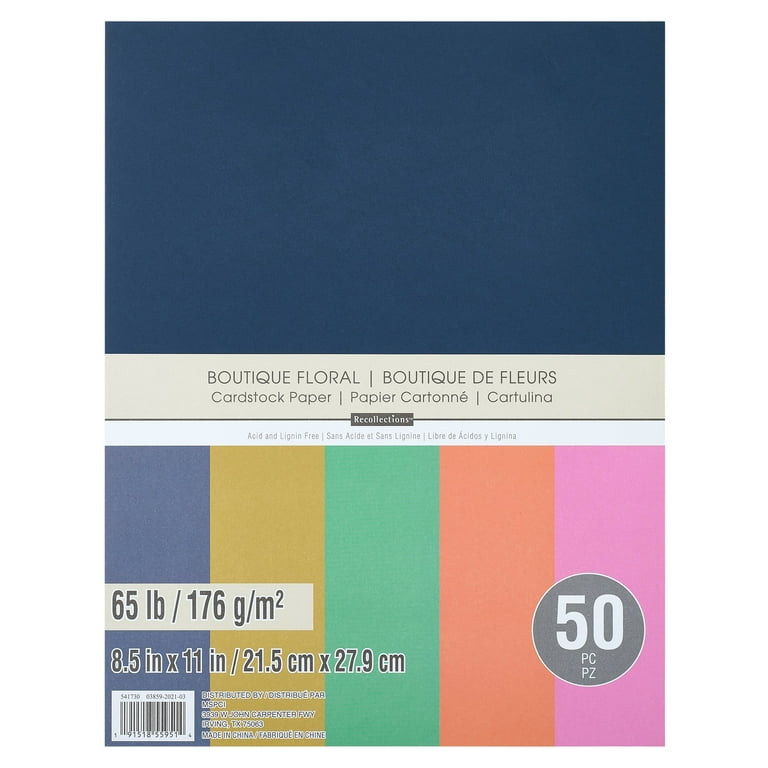 12 Packs: 50 ct. (600 total) Boutique Floral 8.5 x 11 Cardstock Paper by  Recollections™ 