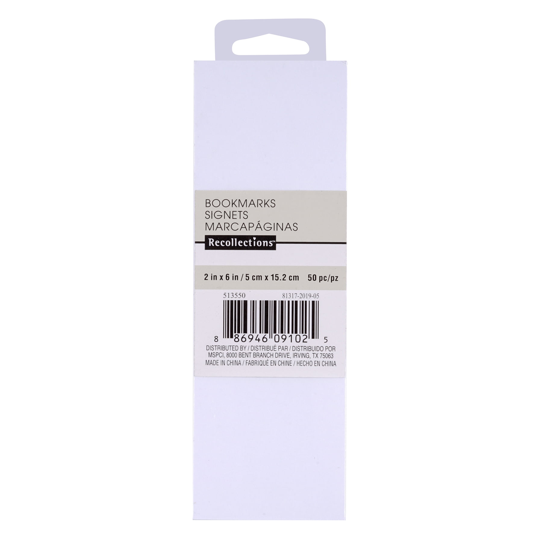 Recollections White Paper Bookmarks, 12 Packs: 50 ct. (600 total)