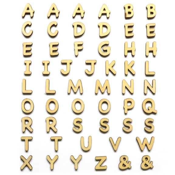 12 Packs: 54 ct. (648 total) 3/4" Wood Marker Letters by Make Market