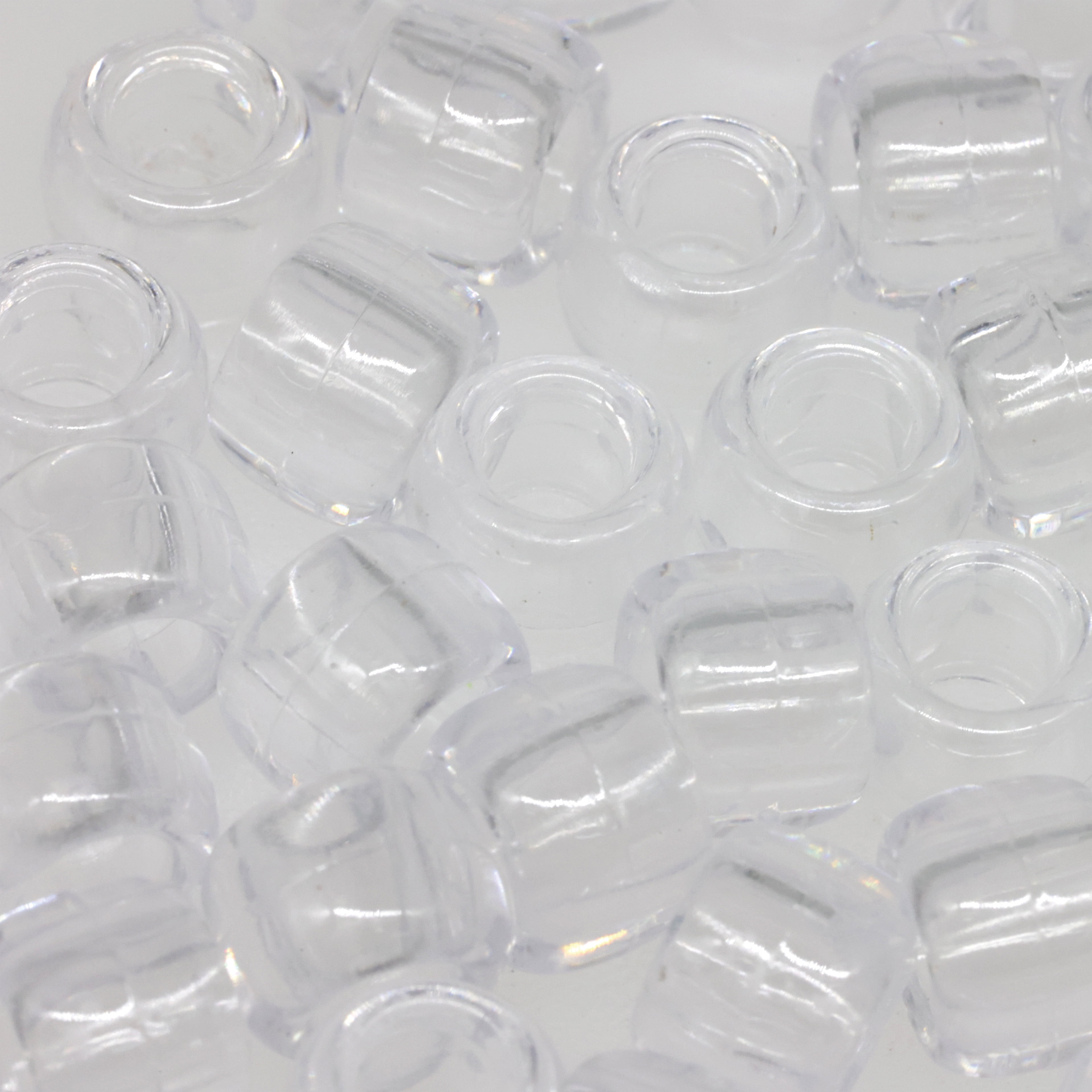 12 Packs: 580 ct. (6,960 total) Crystal Clear Pony Beads by Creatology - 6mm x 9mm