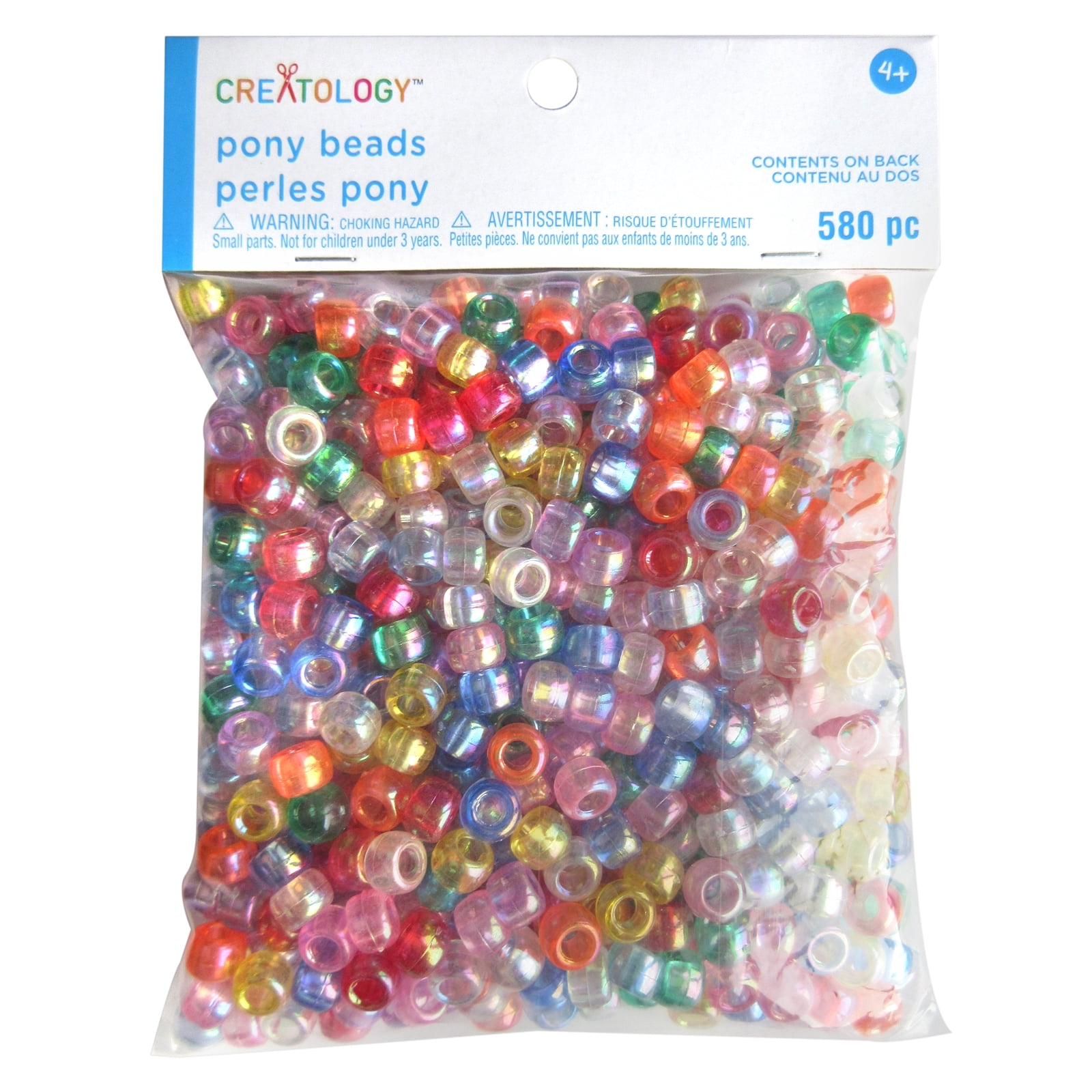 12 Packs: 580 ct. (6,960 total) Multicolor Pony Beads by Creatology - 6mm x 9mm