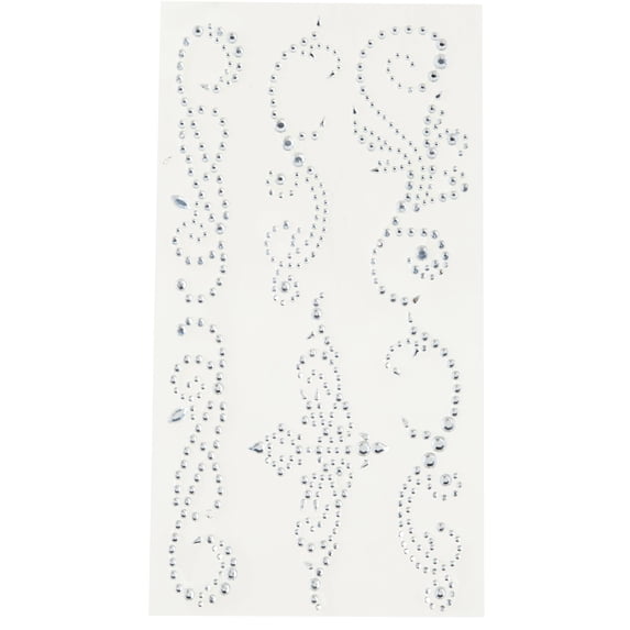 Recollections Clear Flourish Adhesive Rhinestones , 12 Packs: 6 ct. (72 total)