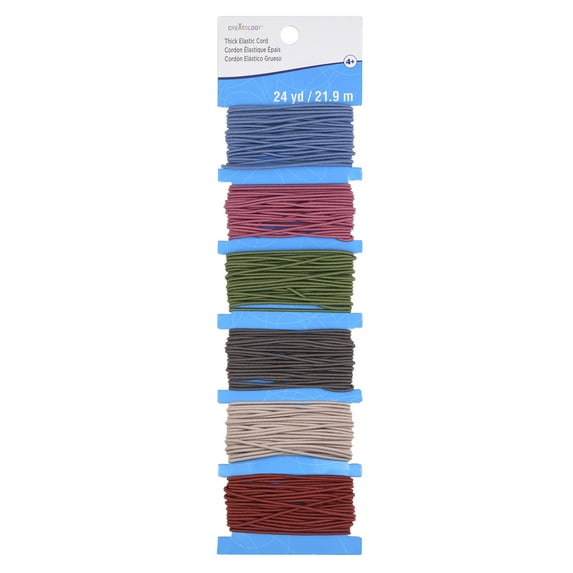 12 Packs: 6 ct. (72 total) Colorful Elastic Cord Pack by Creatology